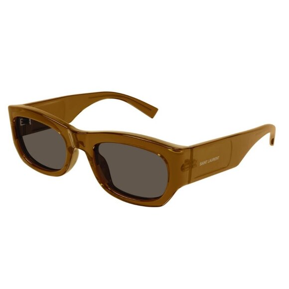 NWT SAINT LAURENT SUNGLASSES BROWN - Picture 3 of 5